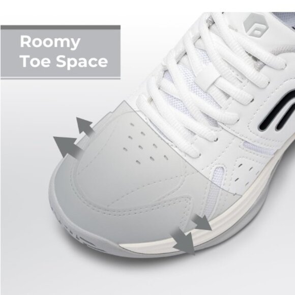 FitVille Court Tennis Pickleball Amadeus V5 Shoes size 10 White NWT - Picture 9 of 12